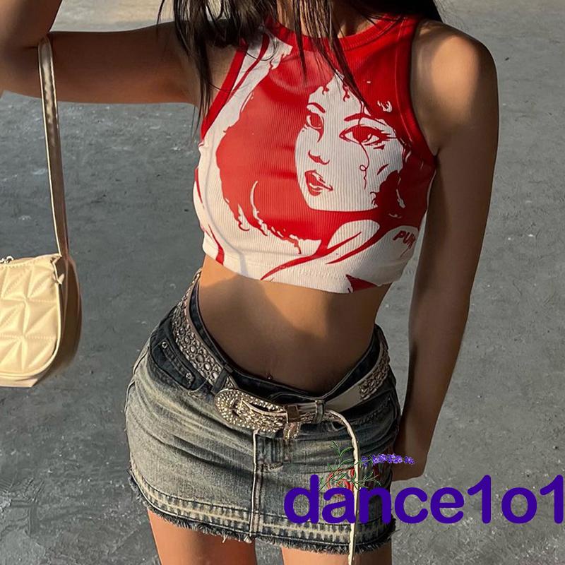 Áo Tank Top Ôm In Hình Chân Dung 1O1- Thời Trang Nữ