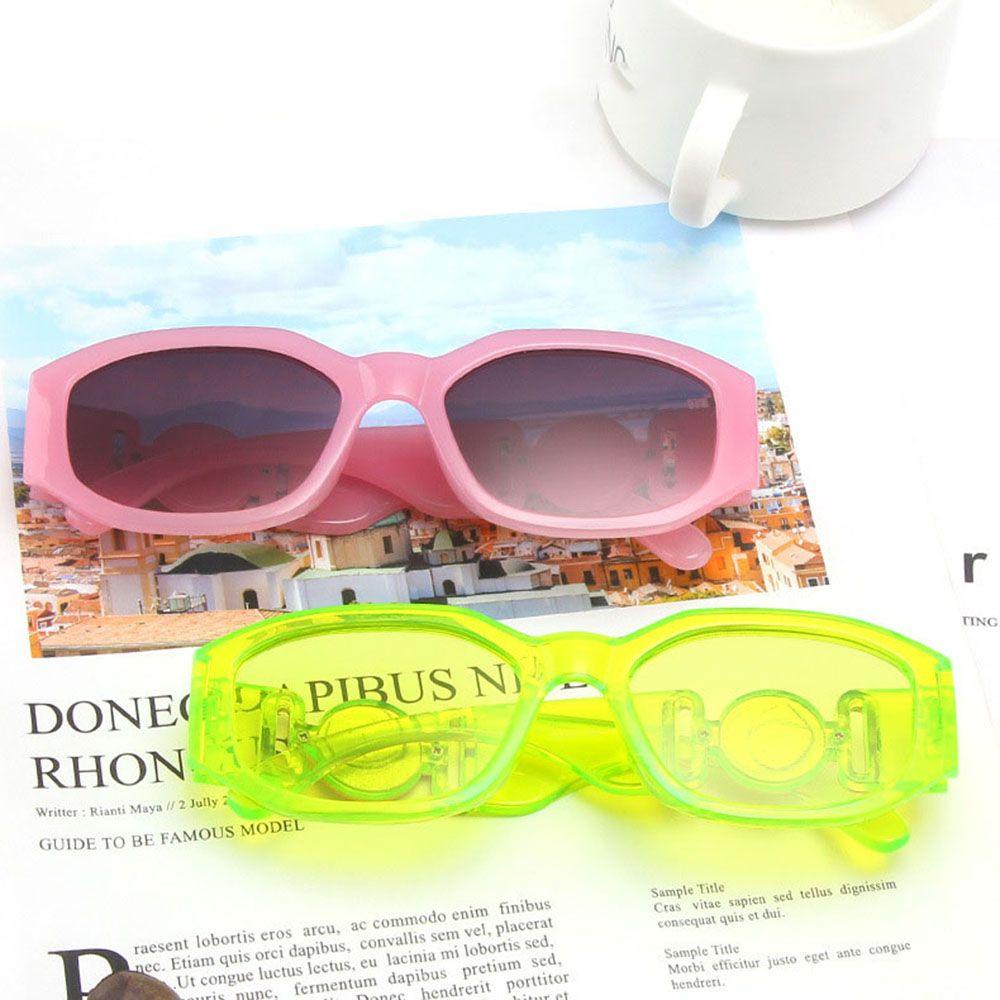 Kính Mát Gọng Vuông Màu Sắc Ngọt Ngào Phong Cách Hàn Quốc Thời Trang Cho Nam Và Nữ