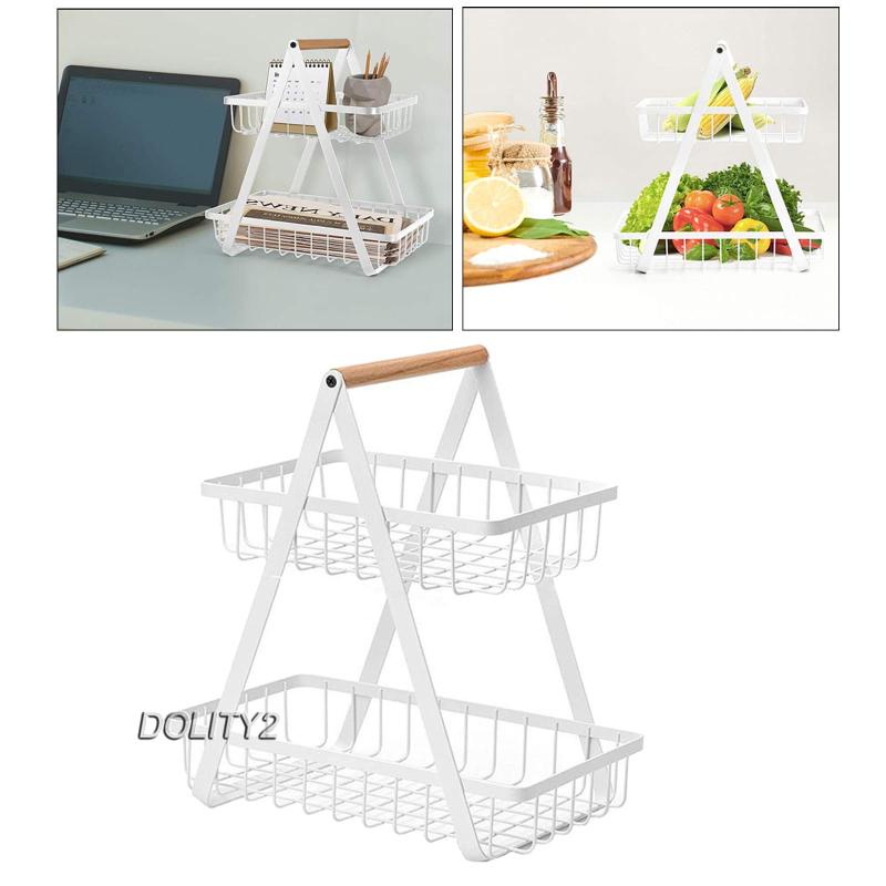 [Dolity2] Rổ Đựng Trái Cây 2 Tầng, Có Thể Tháo Rời