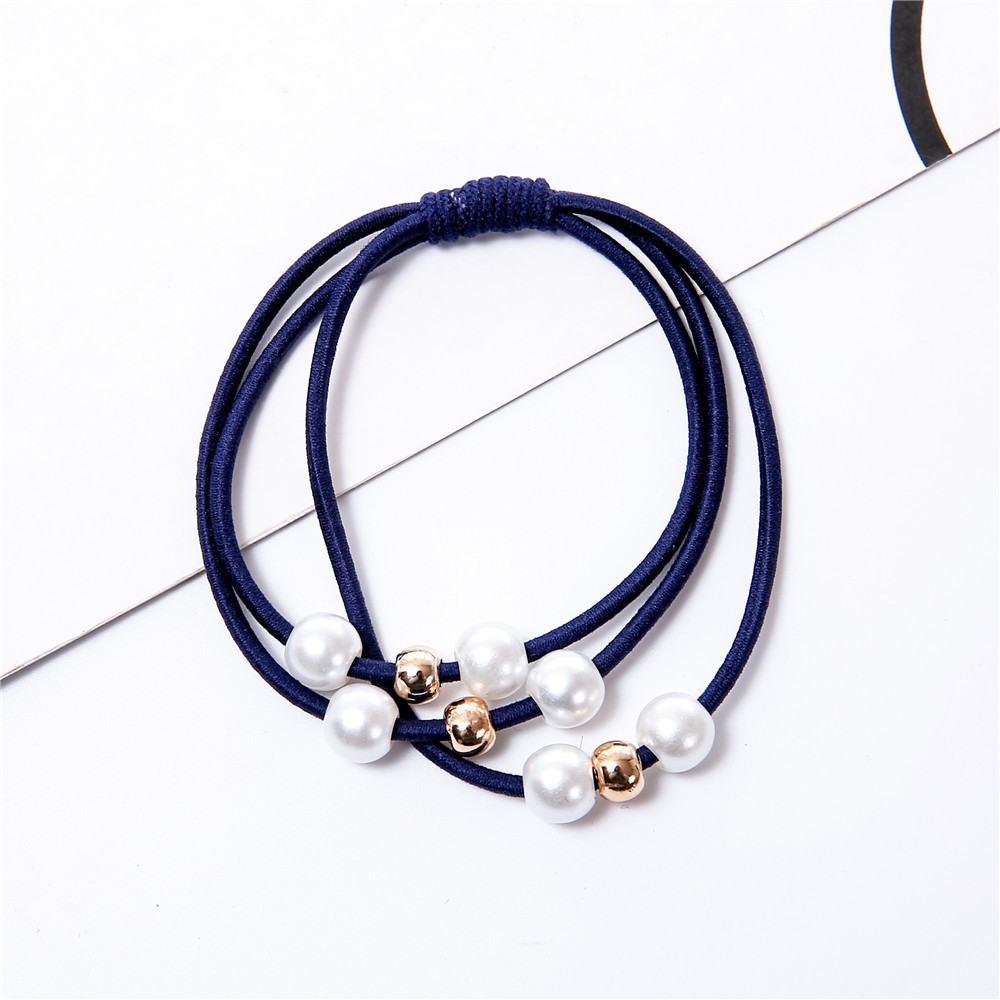 Dây buộc tóc trang trí ngọc trai nhân tạo phong cách Hàn Quốc B433