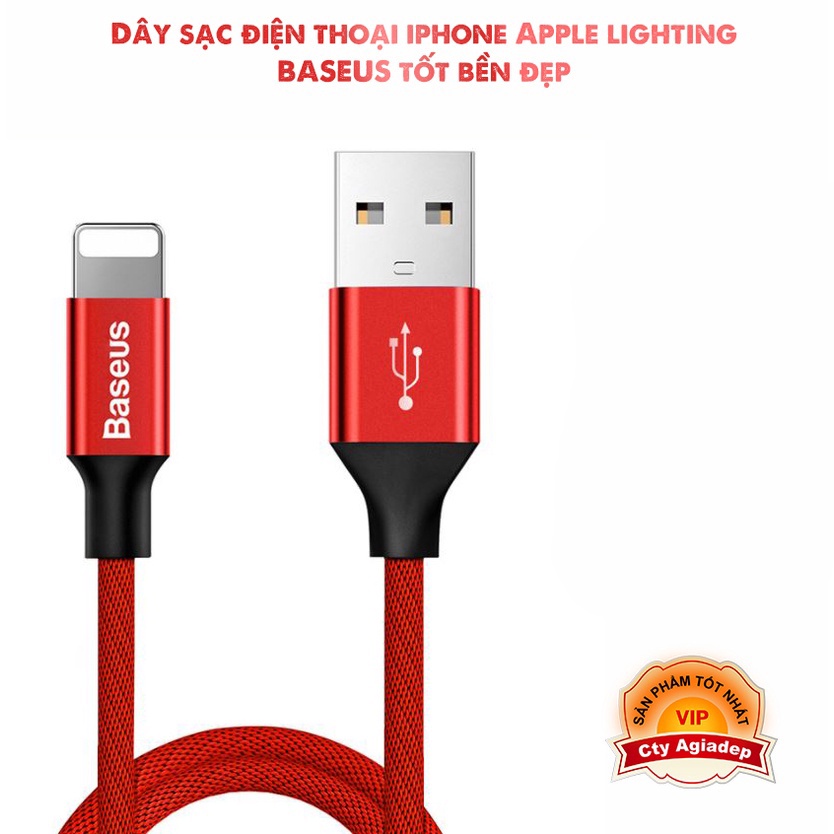 Dây Cáp sạc iPhone xịn hàng hiệu BASEUS cao cấp
