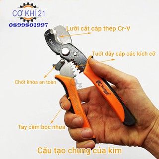 Kìm Cắt Và Tuốt Dây Điện,Dây Cáp KAPUSI Chuyên Dụng