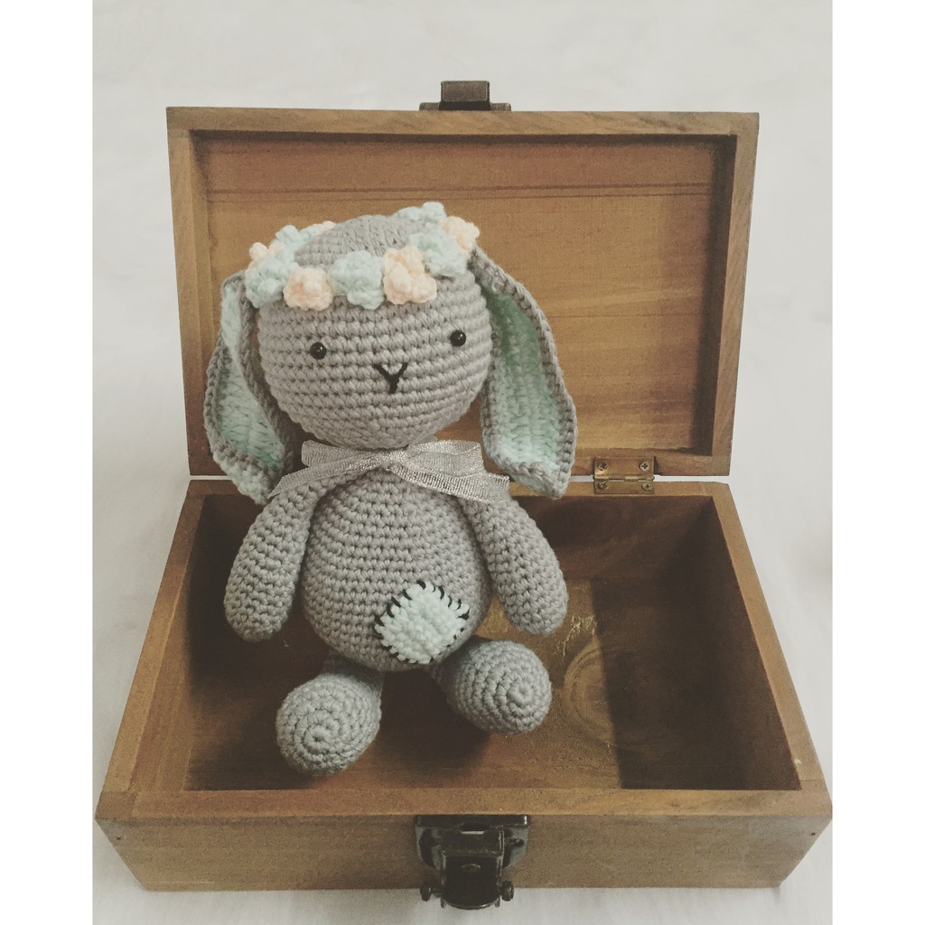 Thỏ hoa xinh xắn - Gấu len handmade