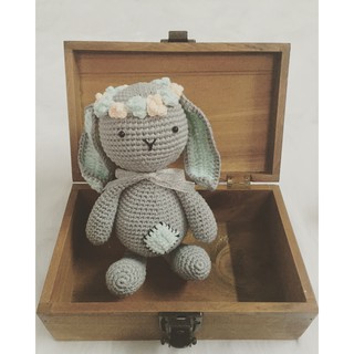 Thỏ hoa xinh xắn - Gấu len handmade