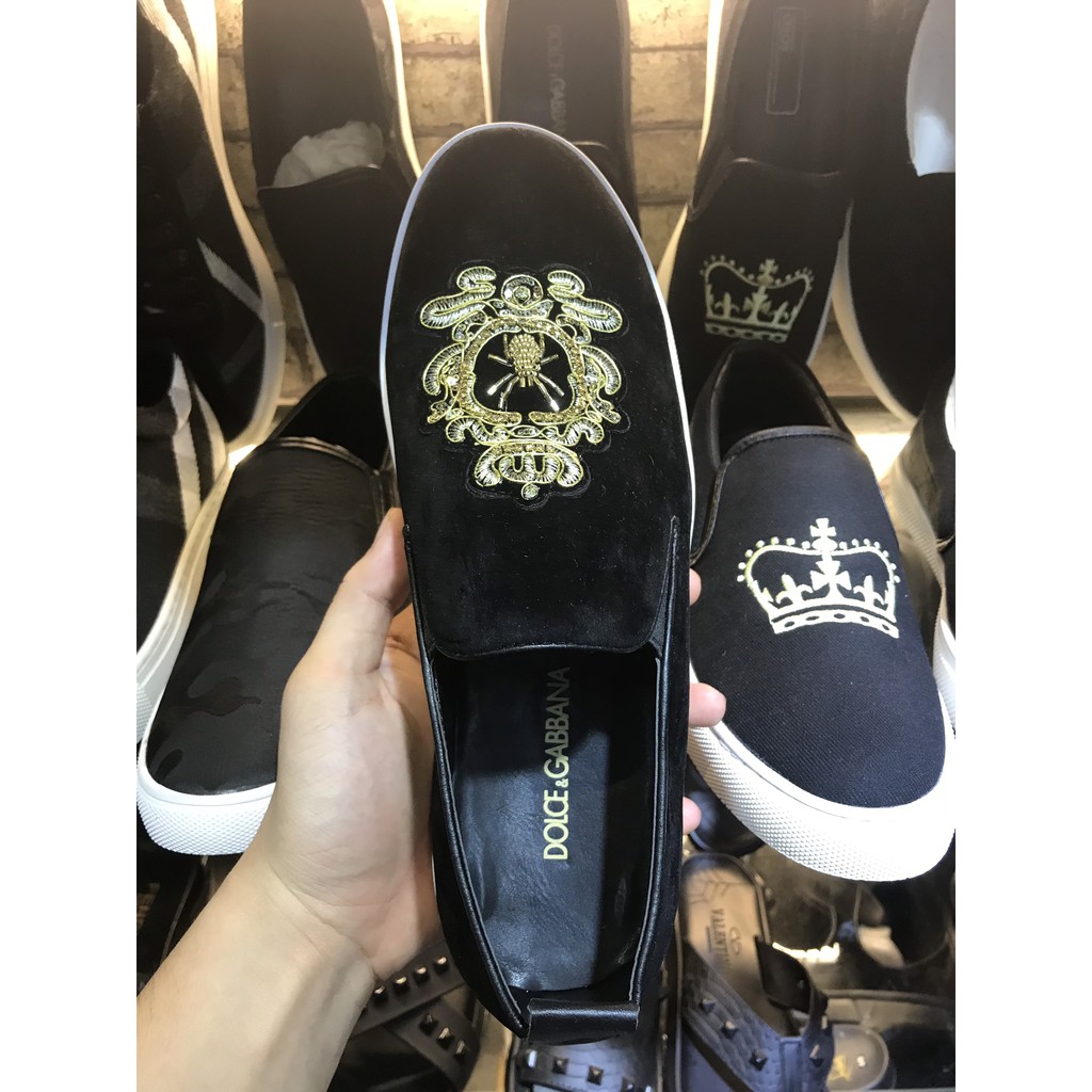Top bán chạy - Giày thời trang cao cấp thêu huy chương Dolce & Gabbana - Cực đỉnh