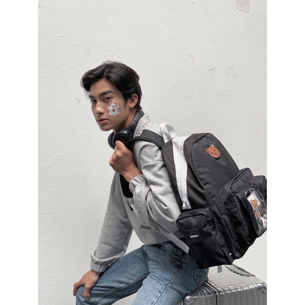 [Mã BMINC50 giảm 10% đơn 99K] Balo Banawa - Not Your Bear Backpack - Black