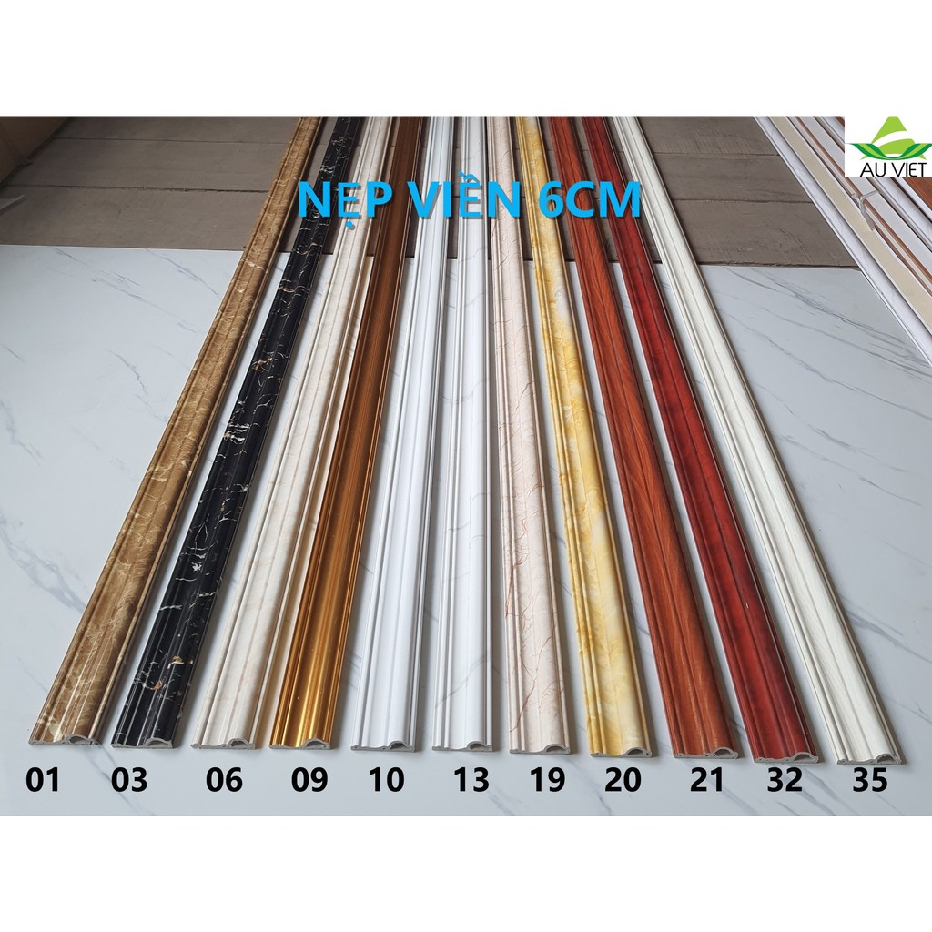 Nẹp viền nhựa vân đá 4-6-8cm>