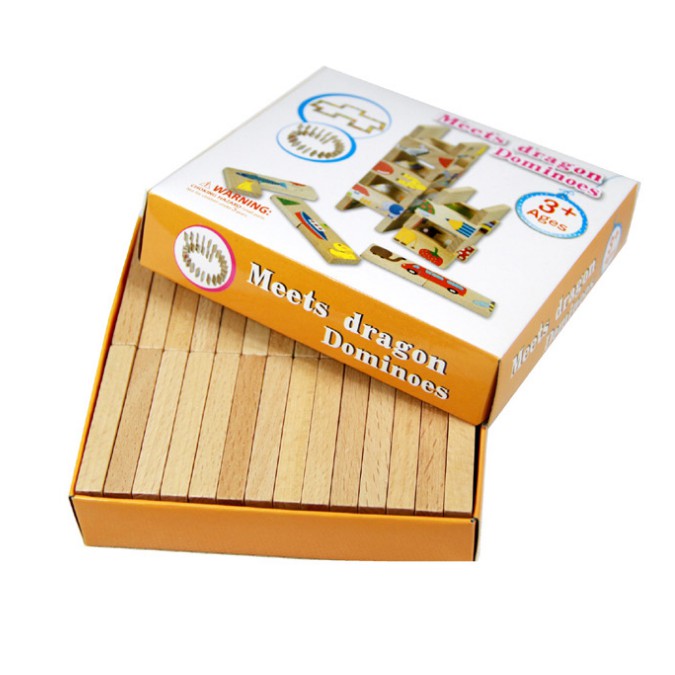 Đồ chơi Domino gỗ nối tiếp 28 chi tiết cho bé