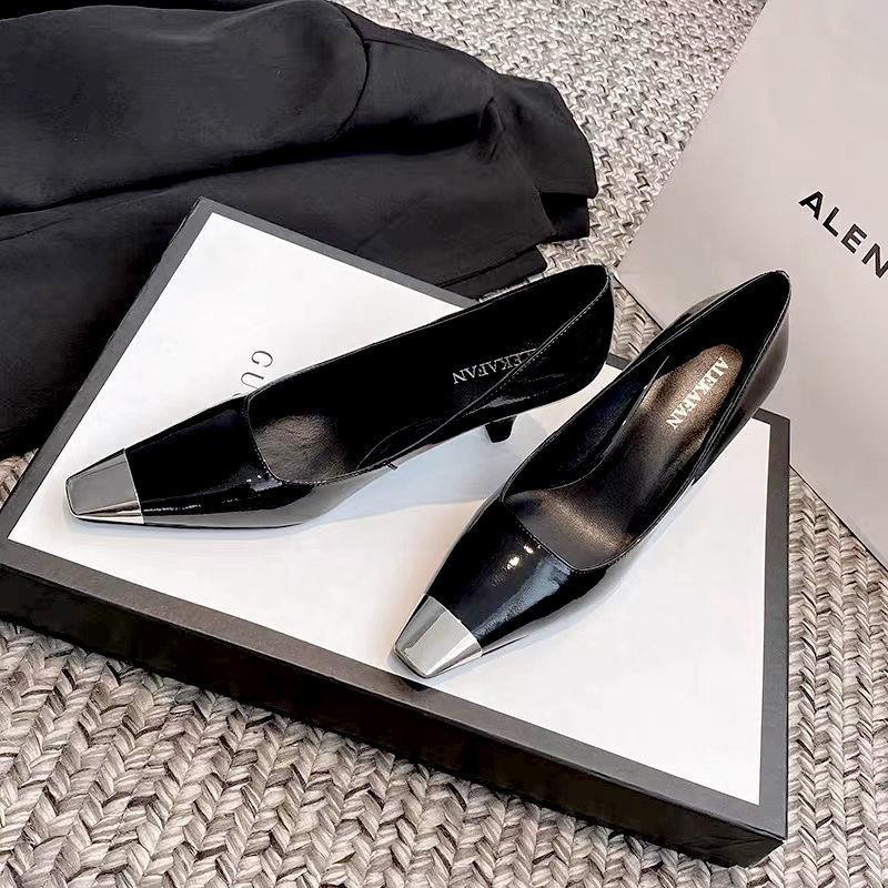 Giày cao gót chất liệu da thời trang quyến rũ cho nữ