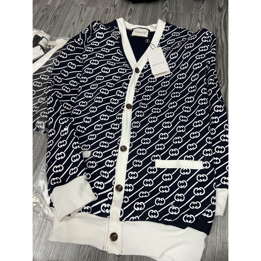 Áo Cardigan Gucci nam hottrend form rộng, phối đồ cực dễ, Áo Cardigan Nữ form rộng  mẫu mới 2022