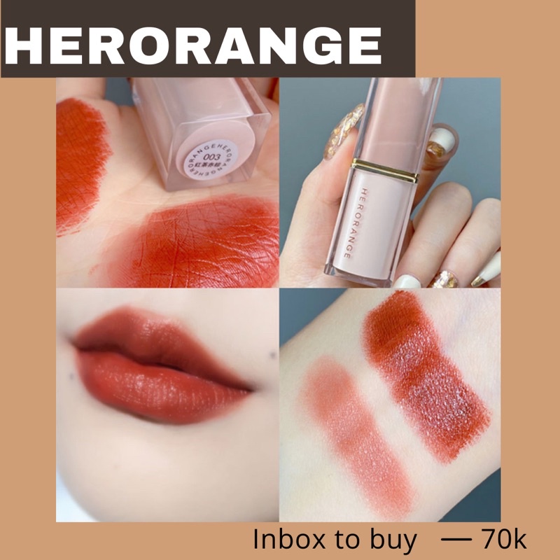 Son Herorange - Soft Fogsatin Lipstick Beloved sang chảnh
