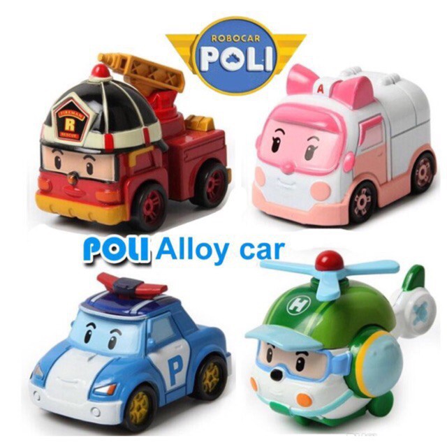 SÉT 4 Ô TÔ ROBO CAR POLI