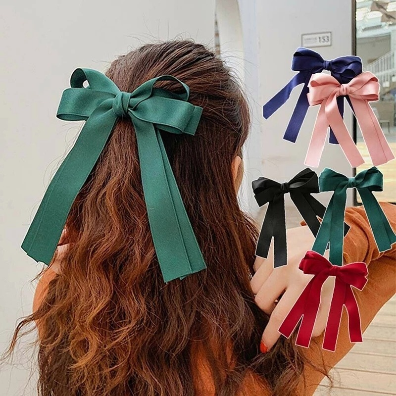 Kẹp Tóc Hình Nơ Ruy Băng Phong Cách Nhật Bản