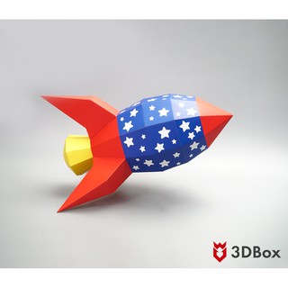 Tên lửa Retro – Đồ chơi sáng tạo mô hình giấy 3D
