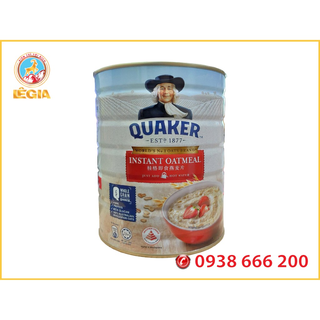 YẾN MẠCH NGHIỀN QUAKER Đỏ 800G - QUICKCOOK OATMEAL QUAKER