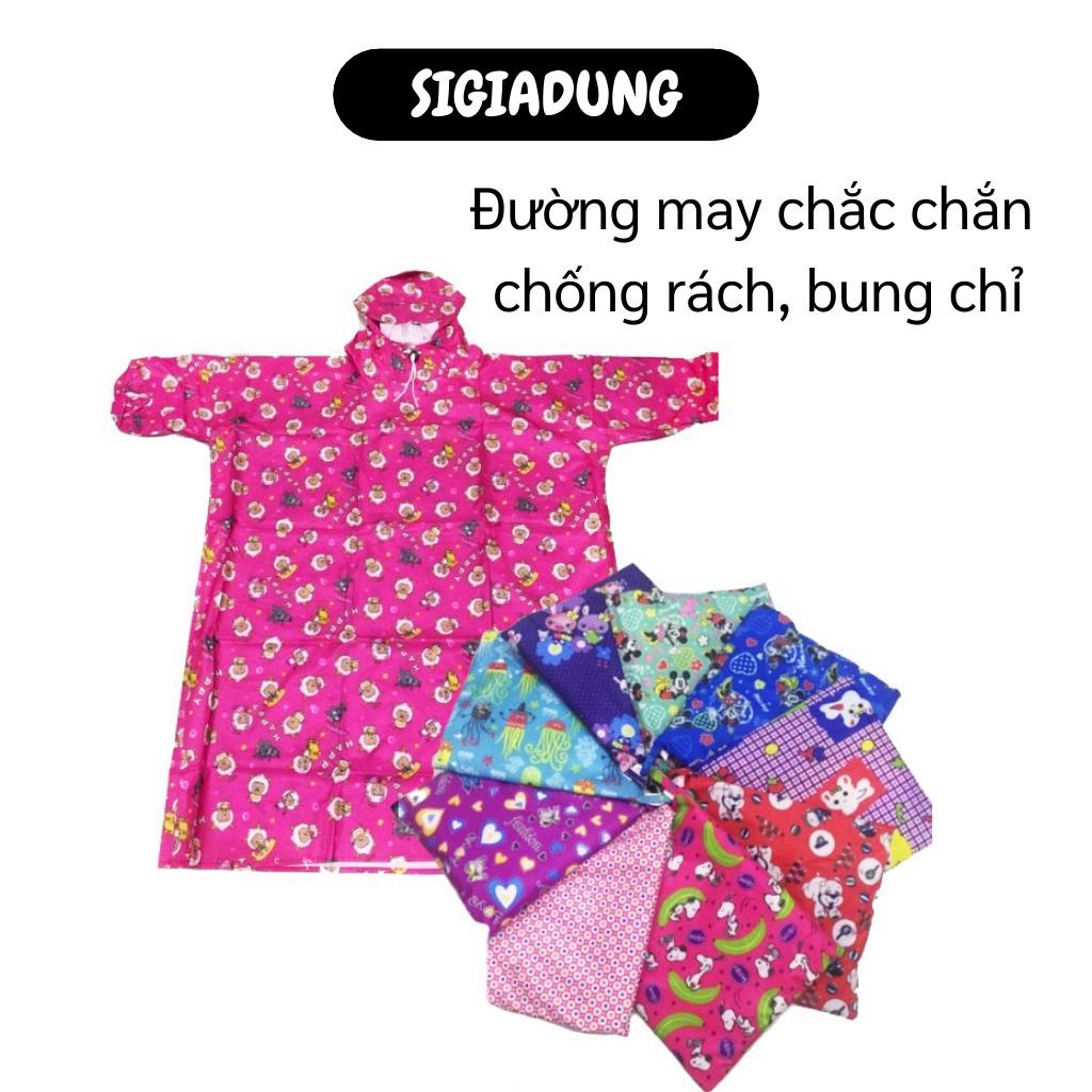 [SGD] Áo Mưa Trẻ Em - Áo Đi Mưa Bít Không Xẻ Tà, Chất Liệu Vải Dù, Chất Dày Dặn 3324