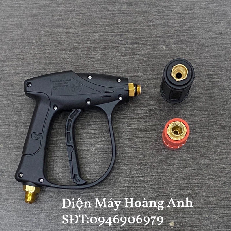 Súng rửa xe áp lực cao ren 22mm/ren14mm+Béc mỏ vịt