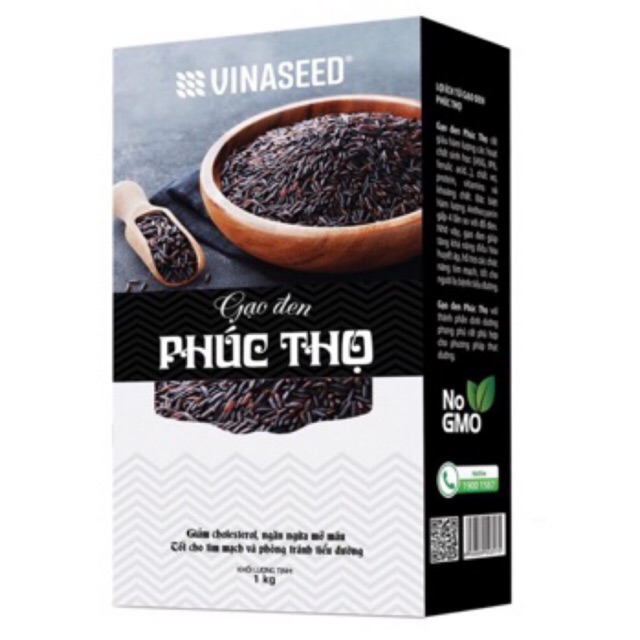 Vinaseed(1kg) Gạo Lứt đen Phúc Thọ(có hộp) | BigBuy360 - bigbuy360.vn