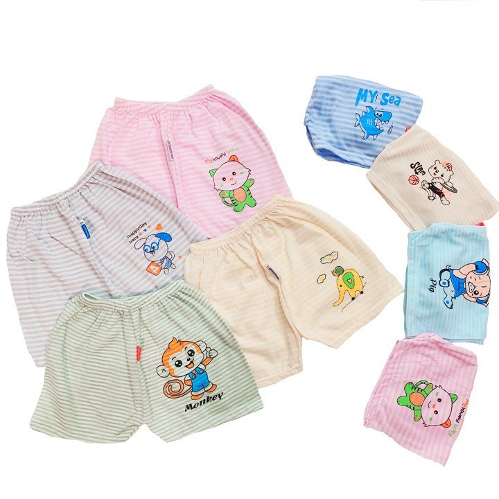 Quần chục cho bé trai bé gái chất cotton 100% nhiều hình Đồ sơ sinh QC02 BamBee Mart