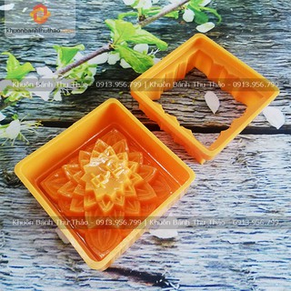 Khuôn trung thu nhận vuông sen tầng 200g | 250g