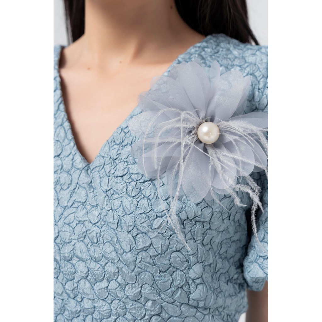 YODY Váy Đầm vân hoa hàng THIẾT KẾ 3 màu chất xốp mềm mịn VDN3660 | BigBuy360 - bigbuy360.vn