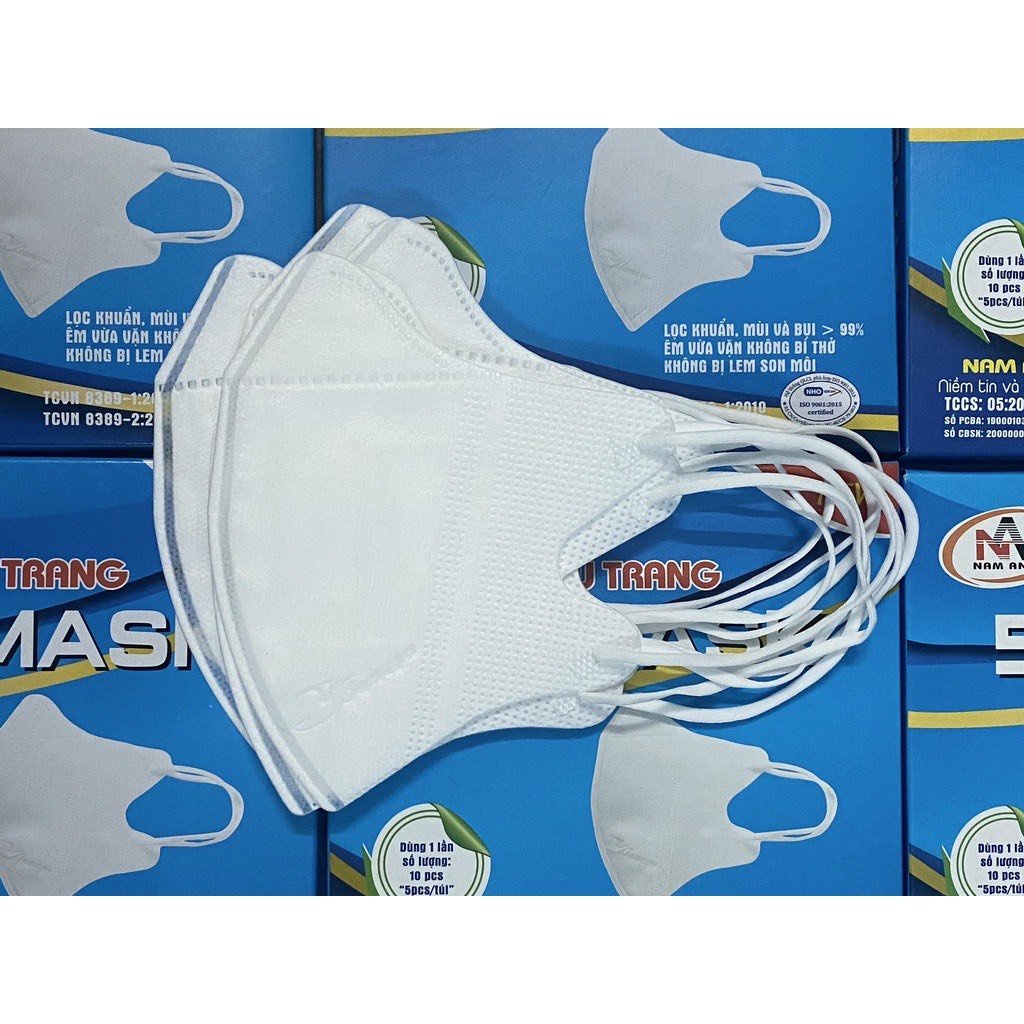 Combo 5 hộp khẩu trang 5D FAMAPRO 3 lớp Kháng Khuẩn - Khẩu trang 5D Nam Anh FAMAPRO kháng khuẩn