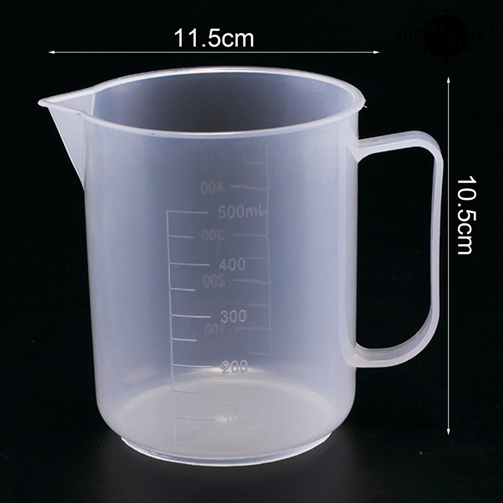 sunnyheart Measuring Cup Eco-friendly Heat Resistant Plastic Graduated Measuring Mug