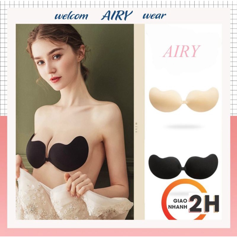 Áo lót Dán ti soài, Miếng Dán Ngực Silicone Cài Trước Hình Quả Xoài Siêu Mỏng Siêu Dính Tạo Khe#