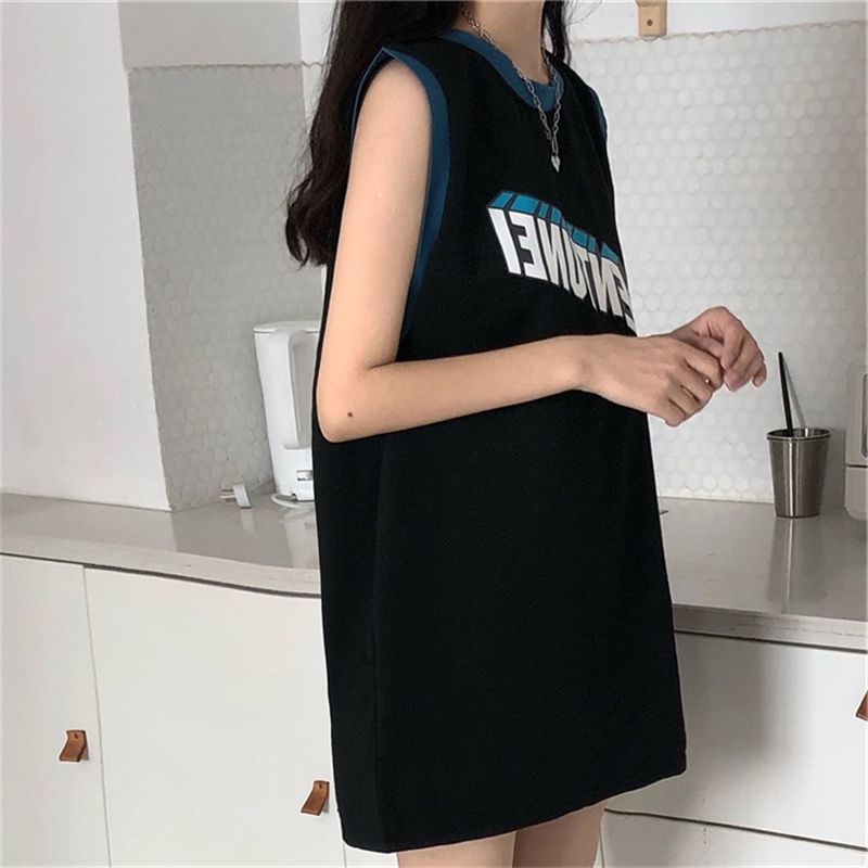 Áo Thun Sát Nách Dáng Rộng Phong Cách Thể Thao Thời Trang Mùa Hè Cho Nữ