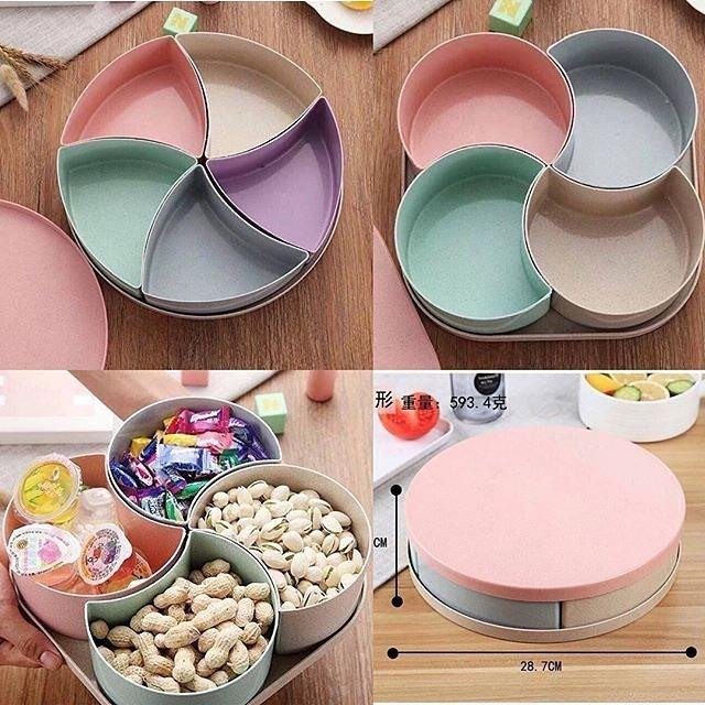 Khay mứt tròn 5 ngăn từ lúa mạch an toàn