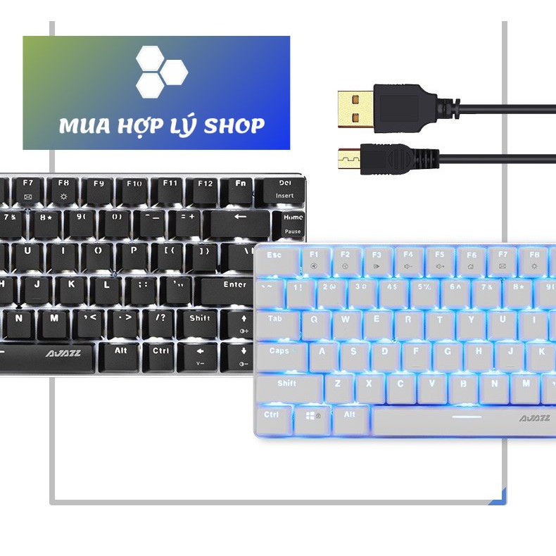 [CHÍNH HÃNG AJAZZ] Bàn Phím Cơ Bluetooth AJAZZ AK33 Màu Sắc RGB Thời Trang Cá Tính - Hàng Nhập Khẩu