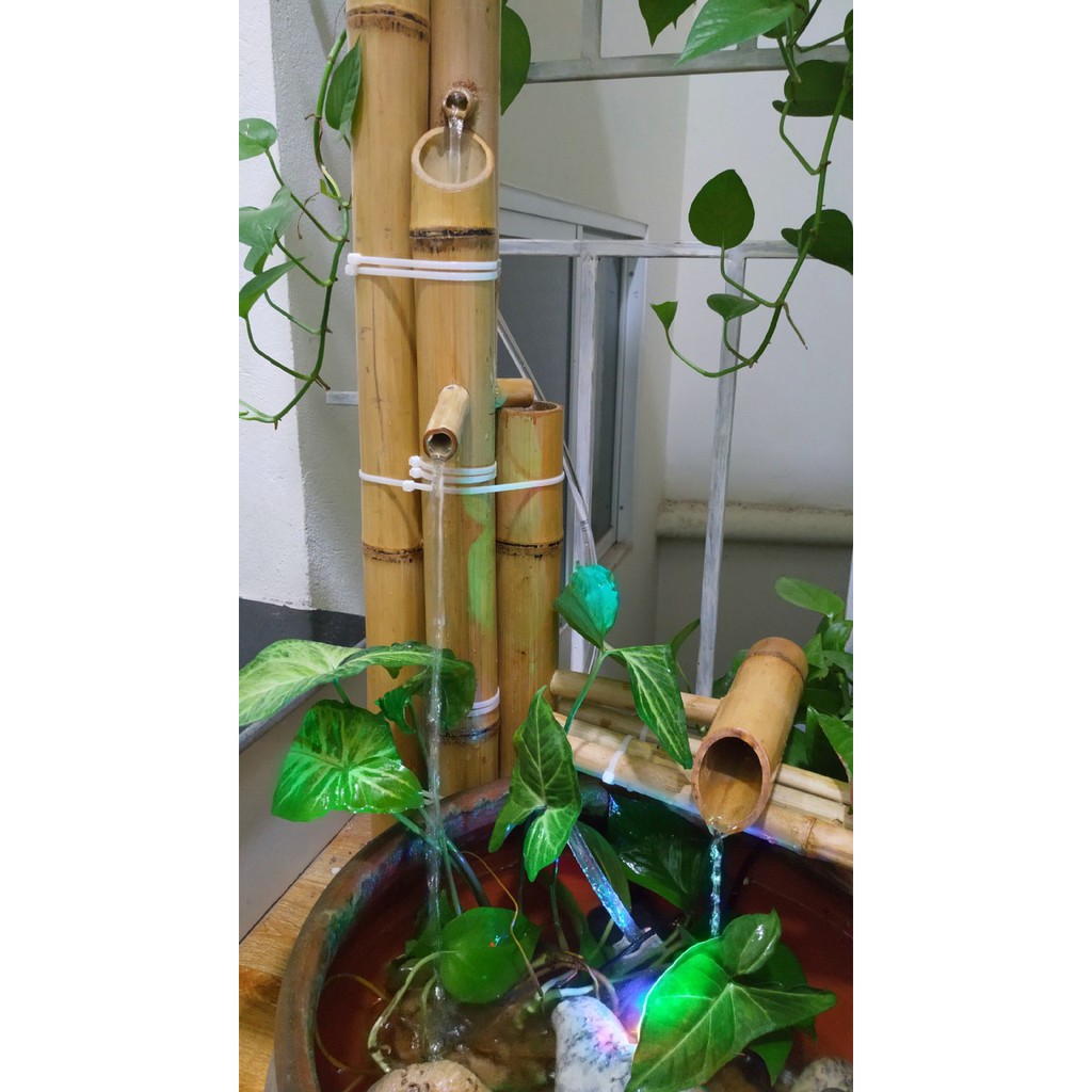 Thác nước phong thủy tre -10