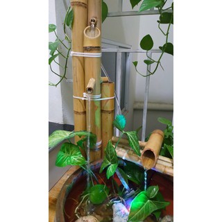 Thác nước phong thủy tre -10