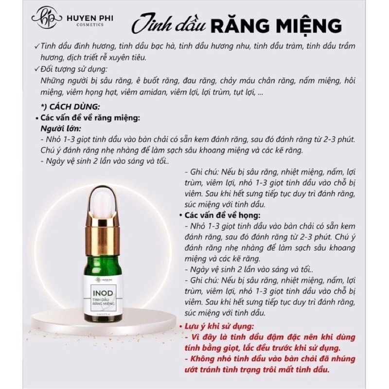 Tinh dầu răng miệng Huyền Phi 10ml