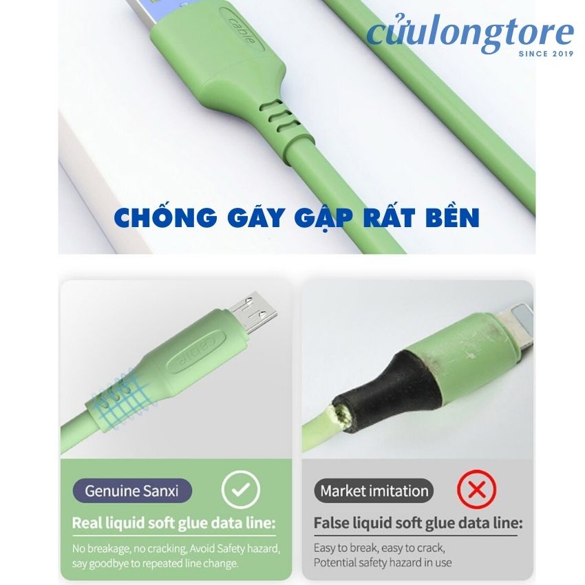 Dây Sạc IPV8 TypeC Micro cáp sạc nhanh samsung 18W Android oppo f9 f3 a7 cute dễ thương giá rẻ