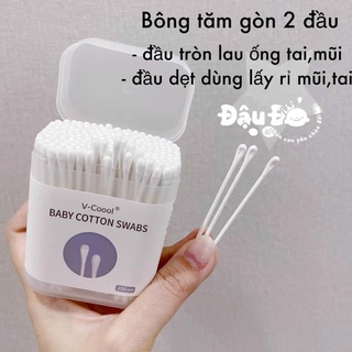 TĂM BÔNG VCOOL 2 ĐẦU CAO CẤP CHO BÉ