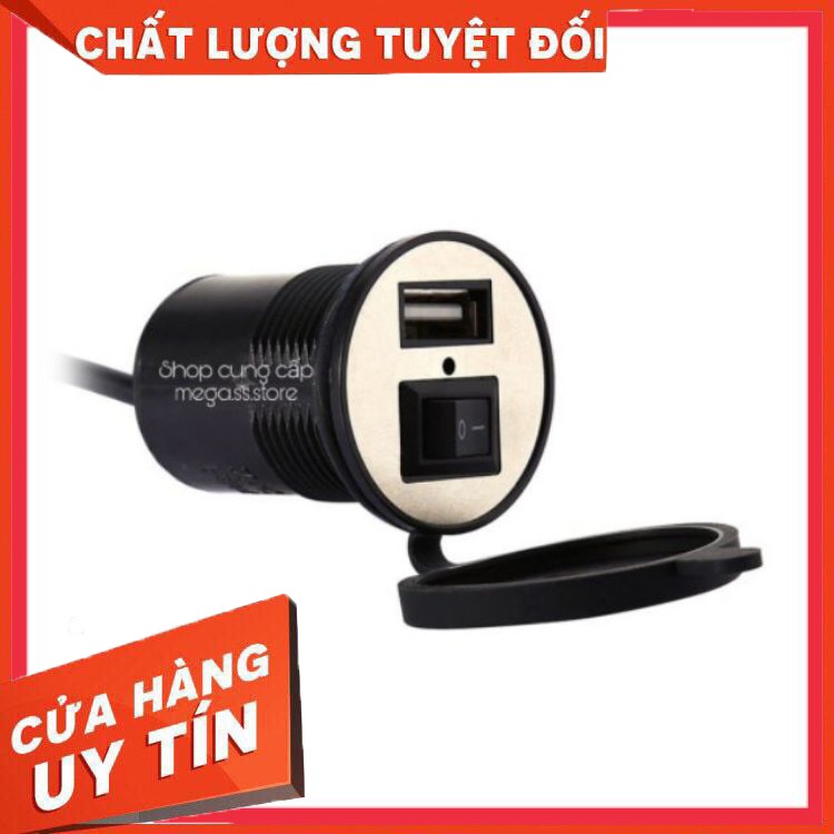 Bộ sạc điện thoại trên xe máy ô tô ắc quy 9 12 24V ra cổng Usb 5V2.1 A Grab Be Goviet xe ôm sạc nhanh an toàn dễ lắp đặt