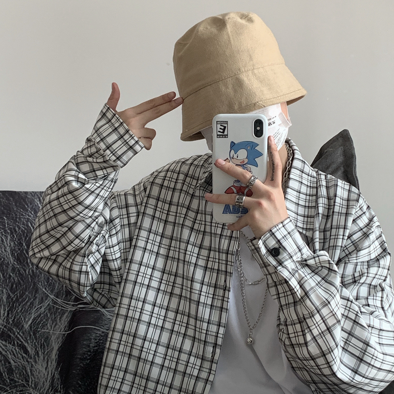 Áo sơ mi nam dài tay form rộng Kẻ Sọc 2021, áo sơ mi nam hàn quốc dài tay Unisex | BigBuy360 - bigbuy360.vn