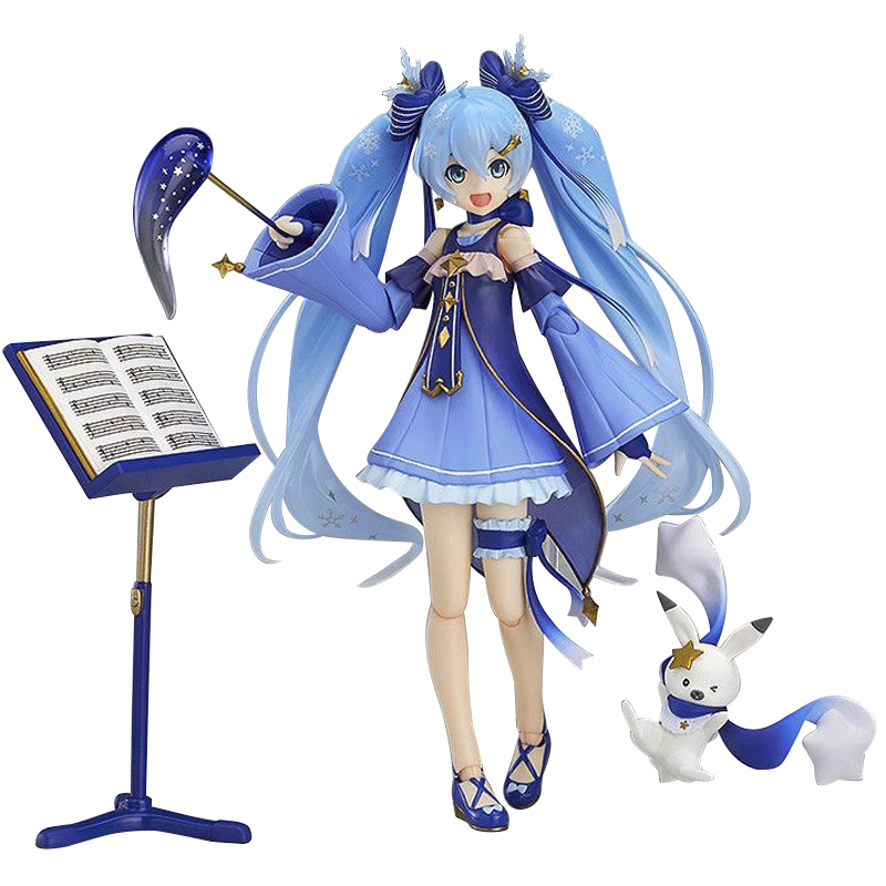 Đồ Chơi Mô Hình Búp Bê Nhân Vật Hatsune Miku Figma EX-037 Phiên Bản Tuyết Lấp Lánh Có Khớp Chuyển Động Được