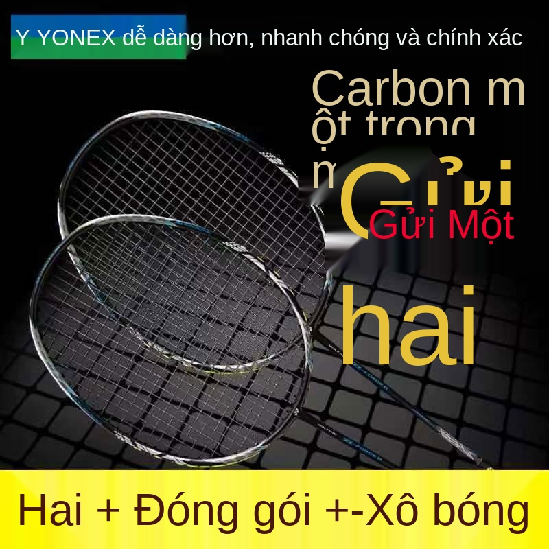 Mua một tặng Vợt cầu lông Yonex full carbon, siêu nhẹ, bền, độ giãn cao phù hợp với bộ đôi nam nữ sinh viên