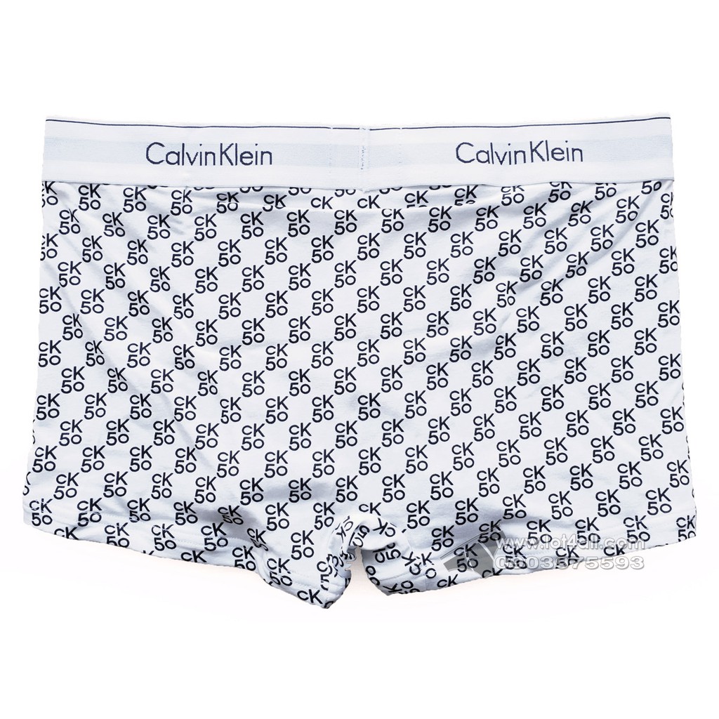 [CHÍNH HÃNG] Quần lót nam Calvin Klein NB2513 Modern Cotton Stretch CK50 Logo Trunk White