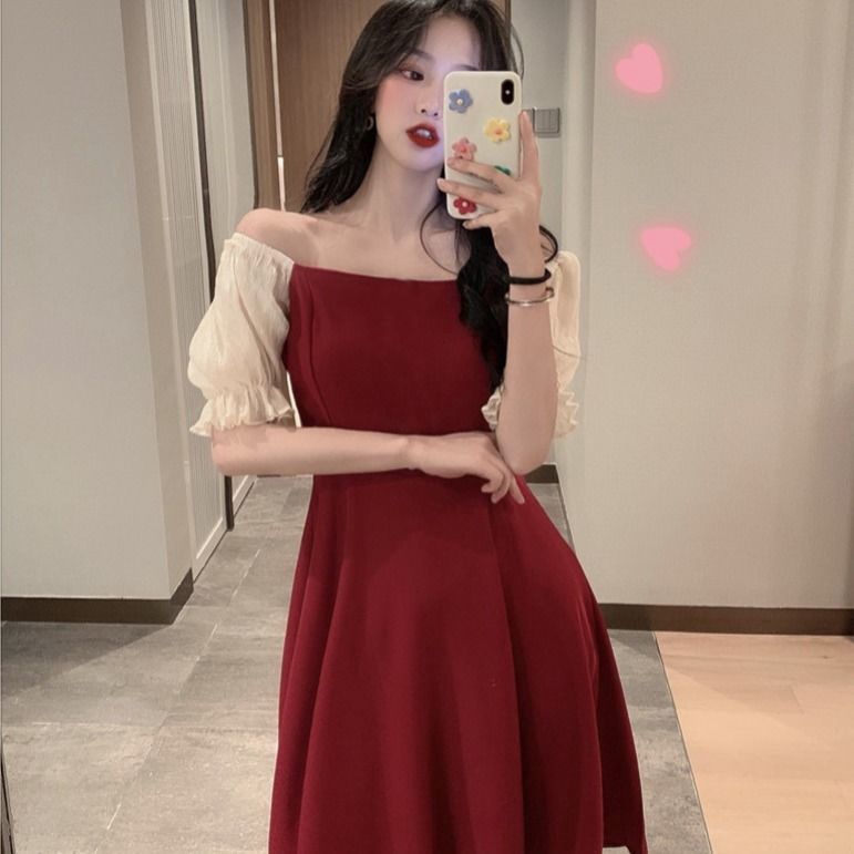 Đầm Nữ Trễ Vai Tay Phồng Thời Trang Quyến Rũ | BigBuy360 - bigbuy360.vn