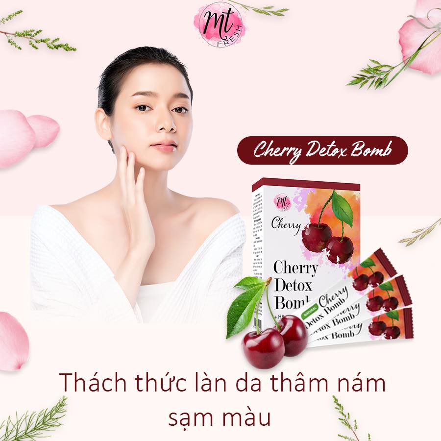 Cherry Detox Bomb thức uống giúp đẹp dáng đẹp da giảm lão hóa, bổ sung collagen | Thế Giới Skin Care