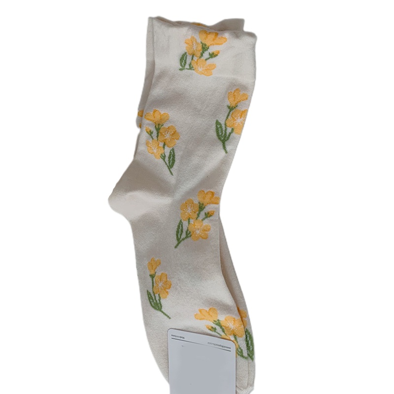 Xixi Tất Ống Lửng Họa Tiết Hoa Ngọt Ngào Cho Nữ