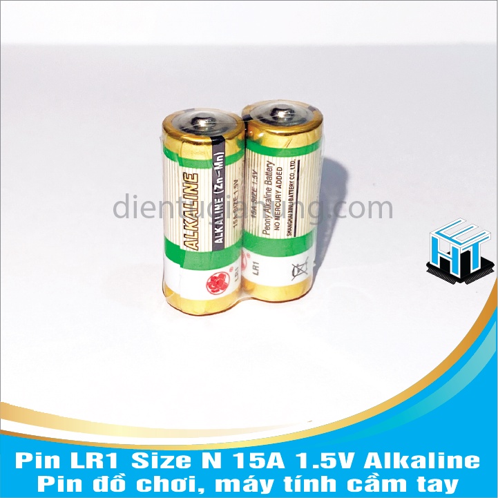 Vỉ 2 viên Pin LR1 Size N 15A 1.5V Alkaline dùng cho  đồ chơi, máy tính cầm tay