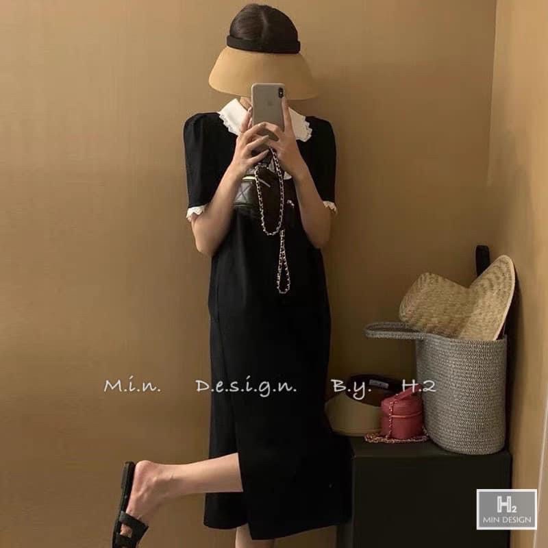 Đầm dáng suông cổ Polo phong cách retro siêu xinh