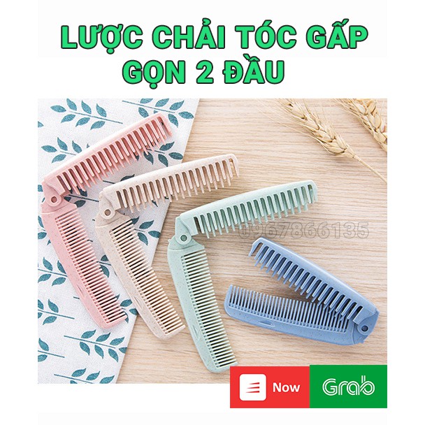 Lược chải tóc gấp gọn 2 đầu rang dày chống tĩnh điện tiện lợi