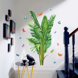 Decal dán tường cụm lá chuối 2