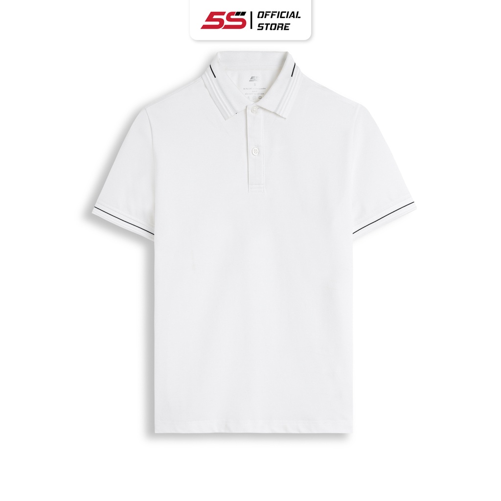 Áo Thun Polo Nam BEATRIX 5S Màu Trắng Chất Liệu CVC Cao Cấp, Phom Dáng Trẻ Trung, Nam Tính (APC22014-02)