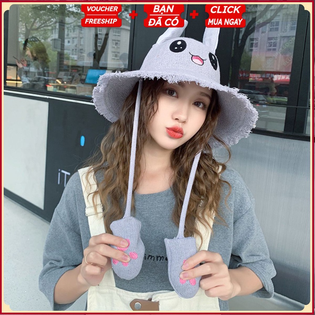 Mũ Chụp Mặt Thỏ Vẫy Tai Mới S9 New Arrival